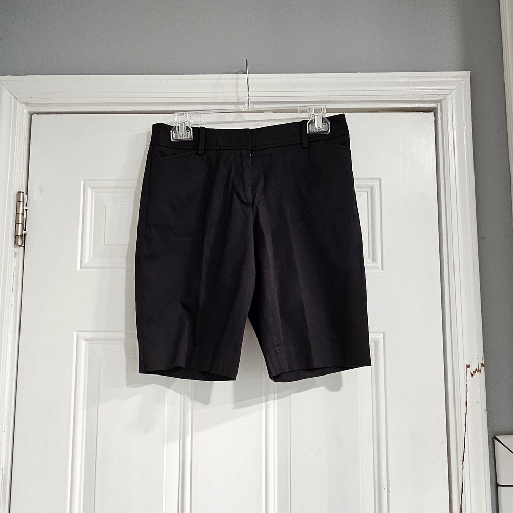 Talbots Women's Black Flat-Front Dress Shorts